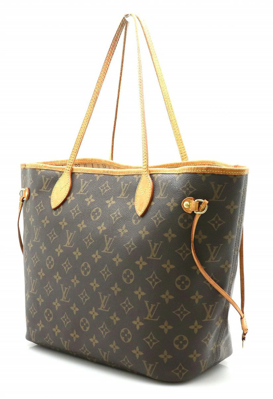 Louis Vuitton Neverfull Shoulder Tote Bag Monogram Brown